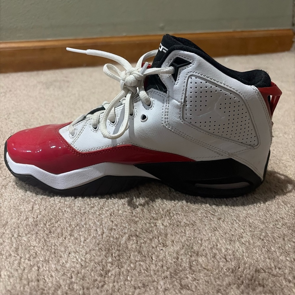 Nike Kids White, Red & Black High-Top Sneakers